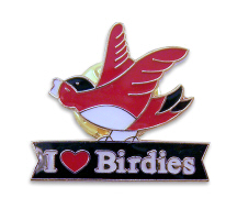 BIRD ON BANNER PIN